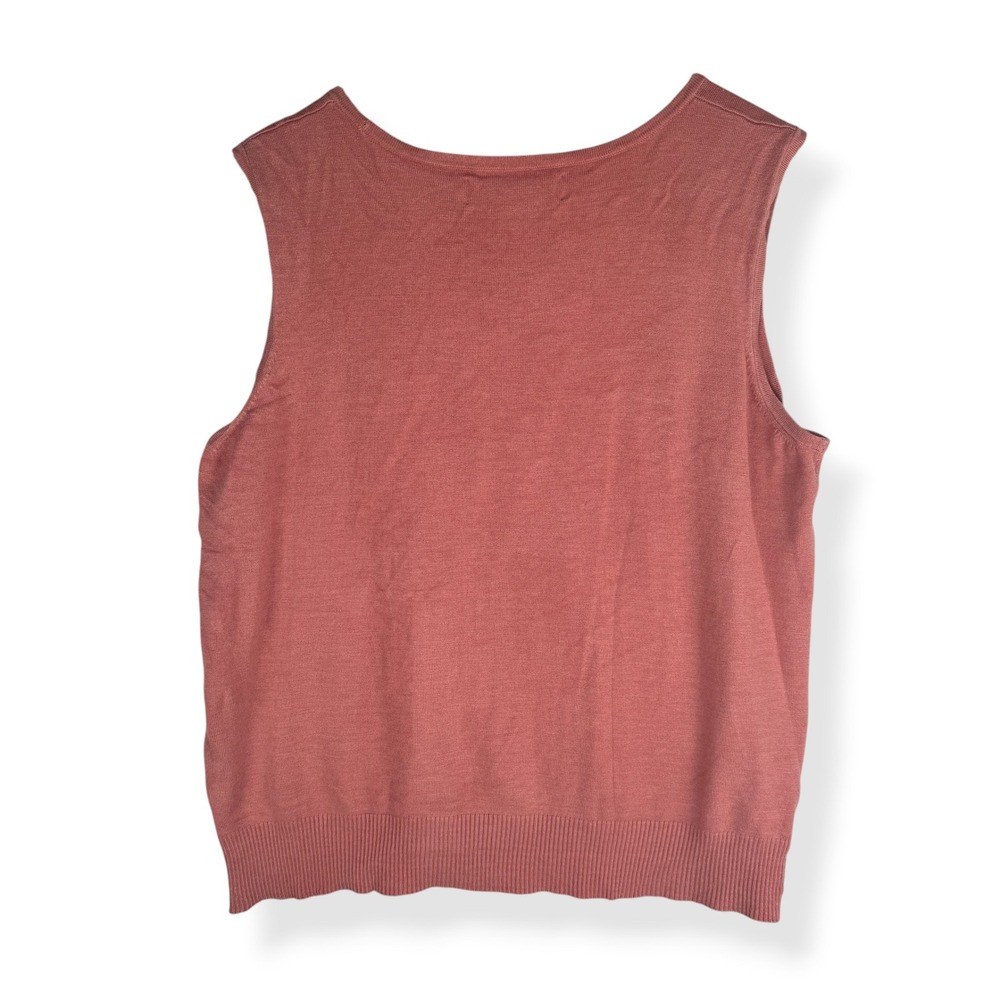 Vintage 90s Judith Hart Knit Tank Top Womens Size Large Silk Blend Office Shell